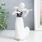 Сувенир керамика "Девушка-ангел скрипачка" кобальт 15х9х7,5 см - фото 9902831