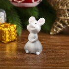 Сувенир керамика "Серенький мышонок" 4,5х2,2х1,8 см - Фото 4
