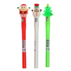 Ручка-прикол Calligrata «Новый год», светящаяся, чёрный стержень, гелевая, подарочная, МИКС - Фото 3