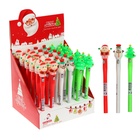 Ручка-прикол Calligrata «Новый год», светящаяся, чёрный стержень, гелевая, подарочная, МИКС 4363532