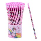 Карандаш чернографитный с ластиком «Единорог», твёрдость НВ - Фото 2