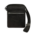 сумка мужская, отдел на молнии, 1 наружный карман,регулируемый ремень, цвет черный - фото 305492690