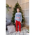 Пижама для мальчика KAFTAN "Happy family" р.28 (86-92), красный/серый - Фото 1