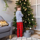 Пижама для мальчика KAFTAN "Happy family" р.36 (134-140), красный/серый - Фото 4
