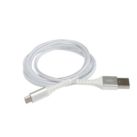 Зарядный кабель Aura TPC-UM6S MicroUSB, серебро 1.2 метра