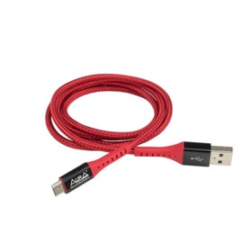 Зарядный кабель Aura TPC-UM7R MicroUSB, красный 1.2 метра