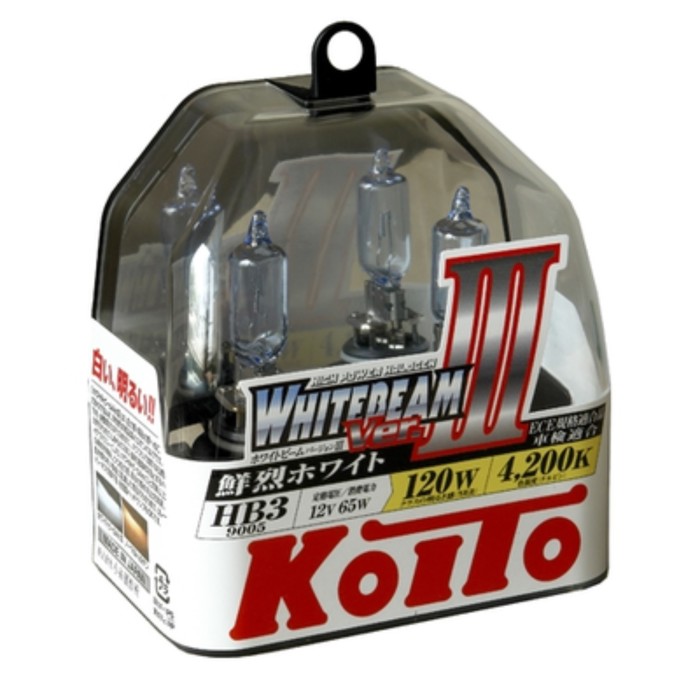 Лампа высокотемпературная Koito Whitebeam 9005 (HB3) 12V 65W(120W), комплект