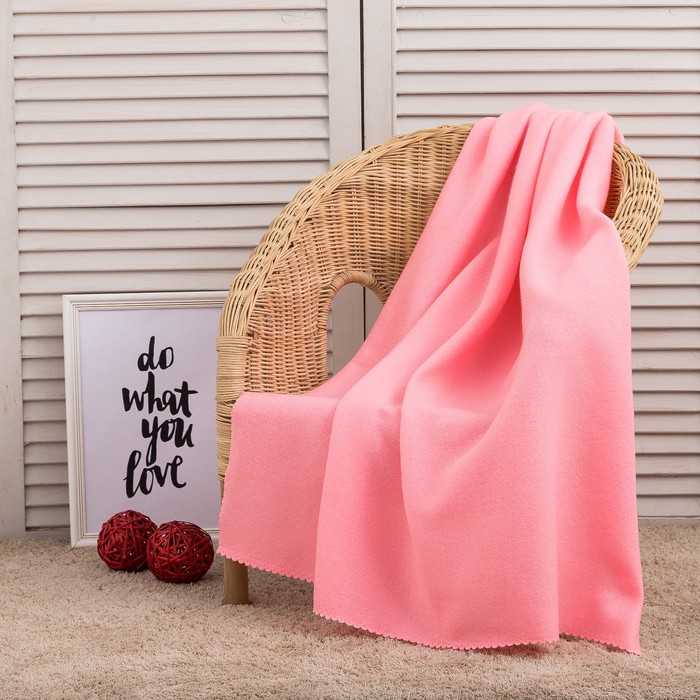 Плед «Экономь и Я» Пудровый 75×100 см, пл. 160 г/м², 100% п/э - Фото 1