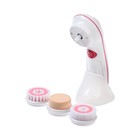 УЦЕНКА Массажёр для лица LuazON LEM-25, 4 в1, от батареек 2хAA (не в комплекте), розовый - Фото 1