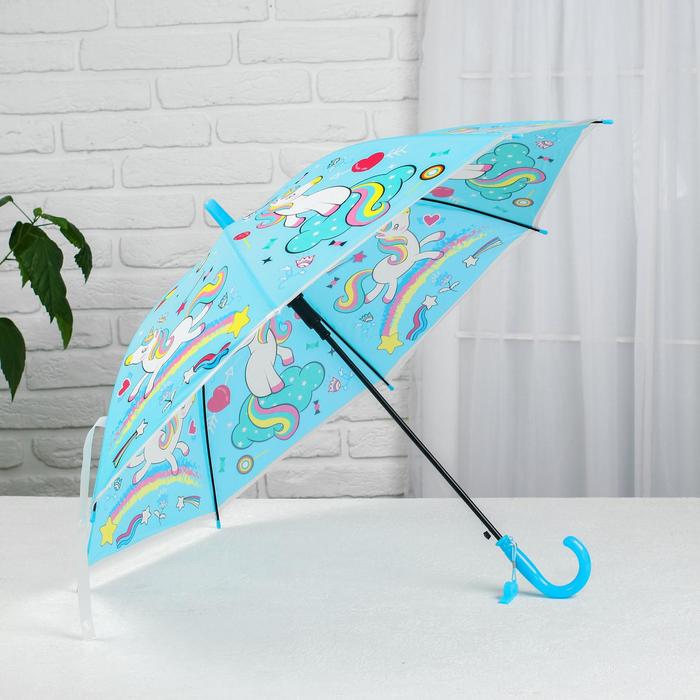 Зонт детский «Единорог» 80×80×65 см, цвет МИКС - фото 1884943204