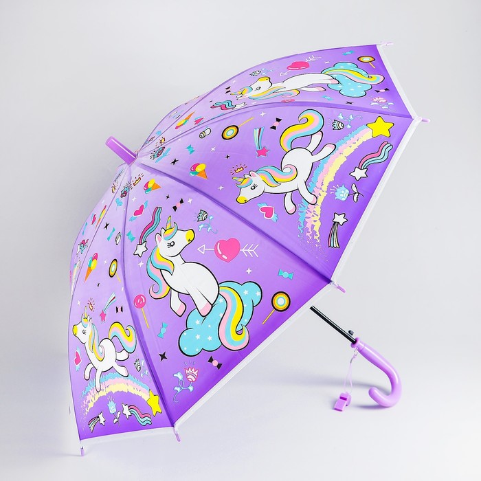 Зонт детский «Единороги» 82×82×66 см, МИКС - Фото 1