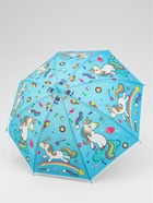 Зонт - трость детский «Радужный единорог», полуавтоматический, 8 спиц, R=39/47 см, d=78 см, МИКС - Фото 2