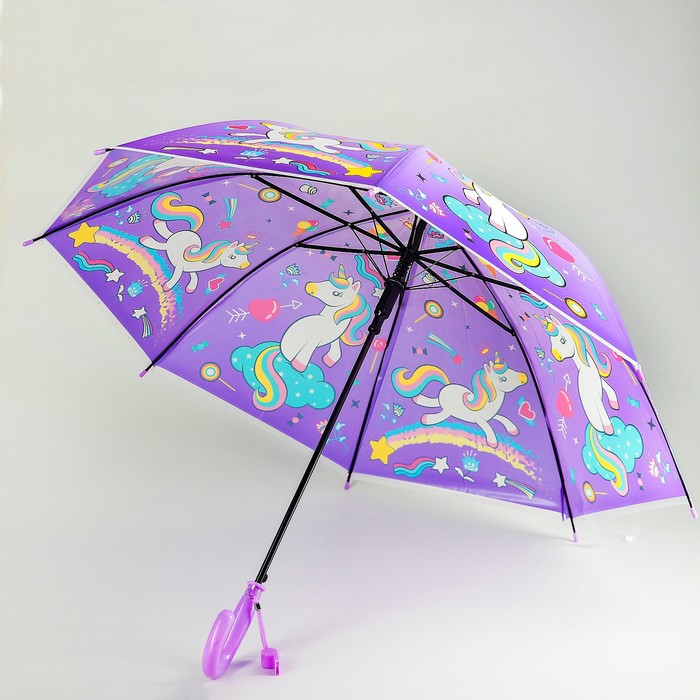 Зонт детский «Единороги» 82×82×66 см, МИКС - фото 1905568657