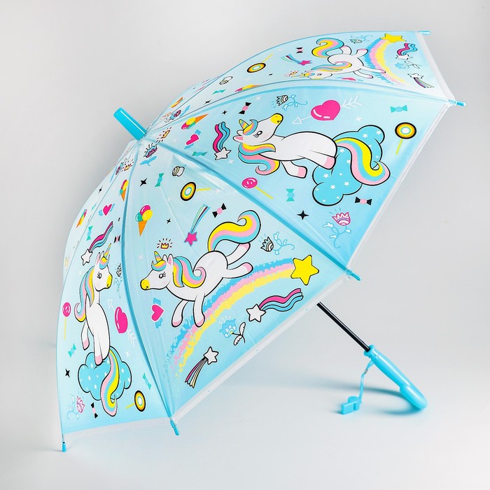 Зонт детский «Единороги» 82×82×66 см, МИКС - фото 1883463390