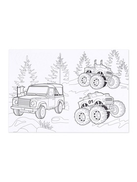 Раскраска для мальчиков «На виражах», 16 стр., А4 (комплект 3 шт)