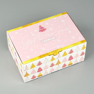 Коробка подарочная новогодняя складная «Пусть зима приносит радость», 22×15×10 см, Новый год