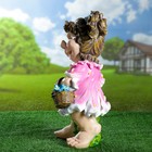 Садовая фигура "Девочка с корзиной цветов" 32х25х8см - Фото 2