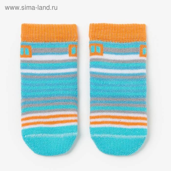 Носки детские махровые, цвет светло-бирюзовый, размер 9-10 - Фото 1