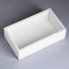Кашпо деревянное 24×14×8 см Элегант, белый Дарим Красиво - фото 24451544
