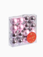 Ёлочные игрушки «Зефир», шары новогодние, набор 16 шт., d=3 см, розовый - Фото 7