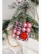 Ёлочные игрушки «Зефир», шары новогодние, набор 16 шт., d=3 см, розовый - Фото 8