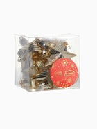 Ёлочные игрушки 10 шт. «Зимнее волшебство. Рельефные звёзды» пластик, 6 см, золото - Фото 6