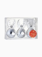 Ёлочные игрушки 3 шт. «Зимнее волшебство. Весёлый олень» пластик, 11×6 см, серебро - Фото 7