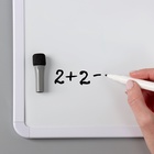 Маркер для доски, узел 1.0 мм, ширина линии 2.0 мм, с магнитом, с губкой, водный, чёрный - Фото 7