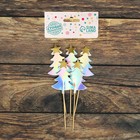 Шпажки для канапе новогодние «Ёлочка со звездой», набор 5 шт., перламутровые - Фото 2