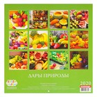 Календарь на скрепке "Дары природы " 2020 год, 28,5 х 28,5 см - Фото 2