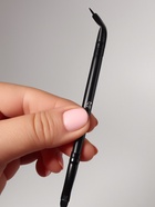 Кисть для макияжа, тонкая, двусторонняя, 13(±1) см, чёрная - Фото 2