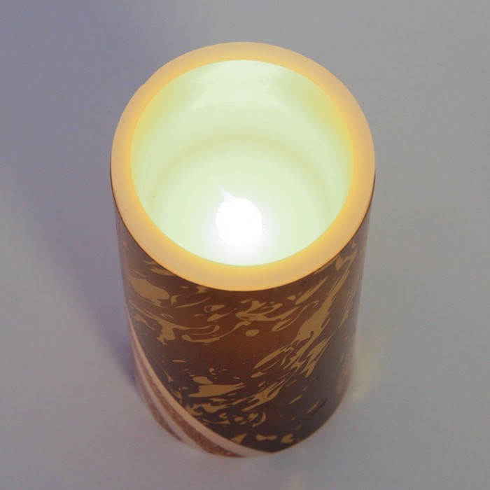 Электронная свеча «Черное с золотом», 5 х 10 см - фото 1925997383