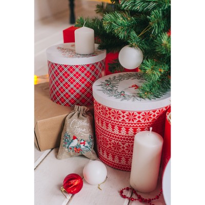 Мешочек подарочный с термонаклейкой «С Новым годом», 13×18 см ± 1.5 см