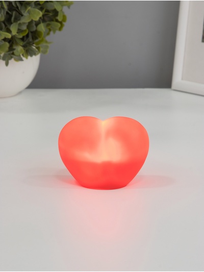 Фигурка светящаяся RISALUX «Сердце», LED-ночник, 2 Вт, красный, пластик, 4×7.5×5 см