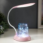 Лампа настольная с подсветкой "Энджой" 3 режима LED 7Вт розовый 11х23х42,5 см. - Фото 2