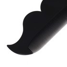Расчёска-гребень для усов и бороды «УСЫ», 18 × 6,5 см, цвет чёрный - фото 8475815