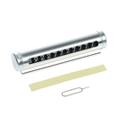 Табличка для номера телефона Cartage, хром - Фото 2