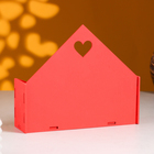 Кашпо деревянное 21×6×18 см Конверт "Доброе Сердце", красный Дарим Красиво - Фото 2