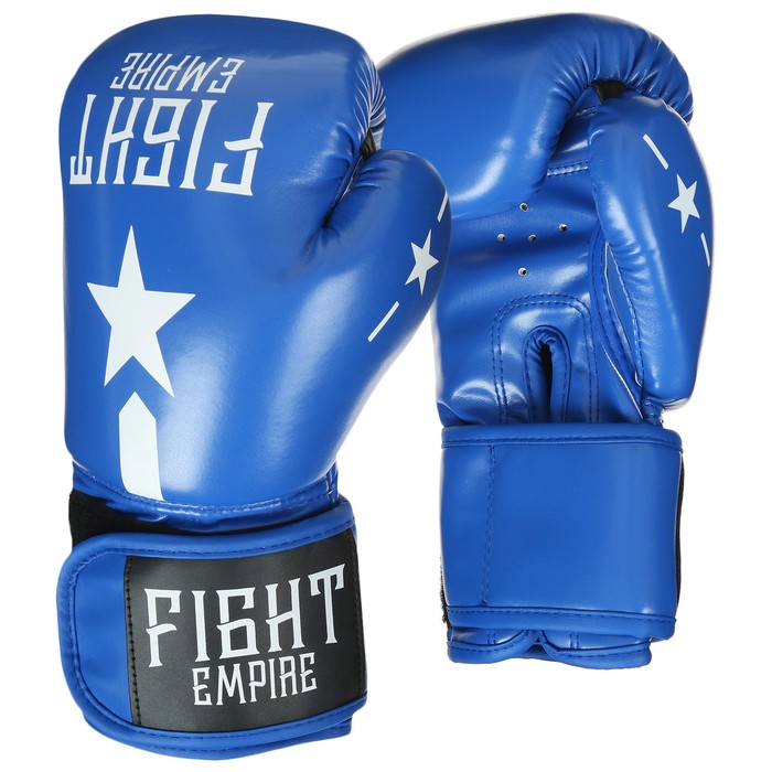 Перчатки боксёрские детские FIGHT EMPIRE, 8 унций, цвет синий