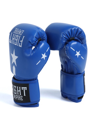 Перчатки боксёрские FIGHT EMPIRE, размер 8 oz, синие