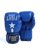 Перчатки боксёрские FIGHT EMPIRE, размер 10 oz, синие - Фото 6