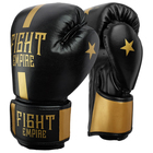 Перчатки боксёрские соревновательные FIGHT EMPIRE, 12 унций, цвет чёрный/золотой - Фото 1