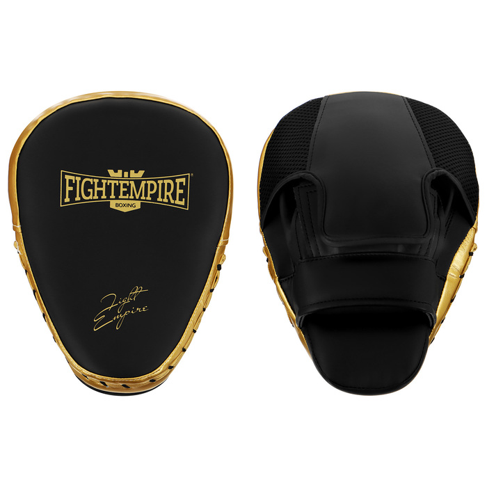 Лапа боксёрская FIGHT EMPIRE PRO, 1 шт., цвет чёрный/золотой - Фото 1