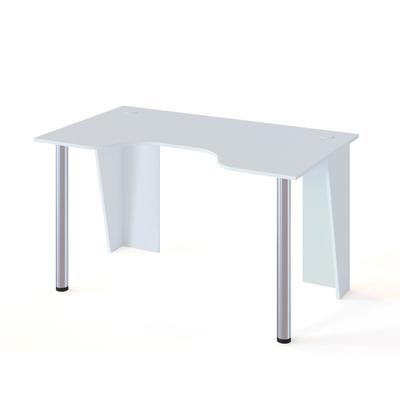 Стол компьютерный игровой «КСТ – 18», с металлическими опорами, 1350×800×750 мм, цвет белый