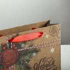 Пакет крафтовый горизонтальный «Поздравляю!», MS 23 × 18 × 8 см - Фото 3