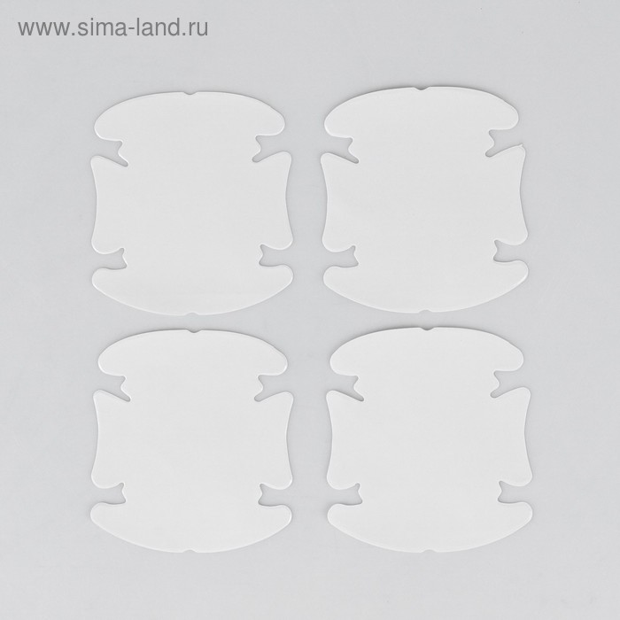 Пленка защитная под ручки дверей, 9.5×9 см, прозрачная, набор 4 шт. - Фото 1