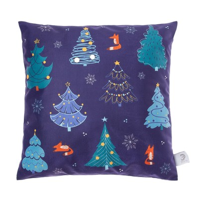 Чехол на подушку "Этель" Ёлочки 40х40 см, 100% п/э, велюр