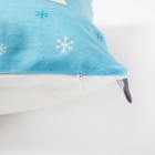 Чехол на подушку "Этель" Снеговики 40х40 см, 100% п/э, велюр - Фото 3
