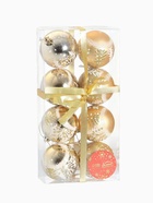 Ёлочные игрушки «Снежные ёлки», шары новогодние, набор 8 шт., d=6 см, золотистый - Фото 7