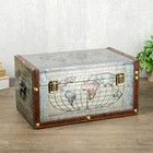 Шкатулка дерево кожзам перламутр "Вокруг света" 17х21х35 см - Фото 1